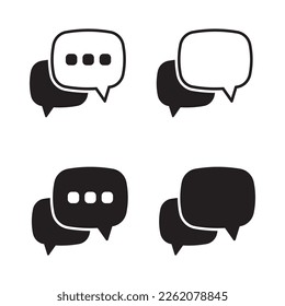 Icono de conversación. Señal de discurso de burbuja. Icono de comentario. Mensaje, icono vector de burbuja de voz.