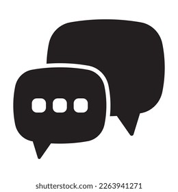Chat icon. Talk bubble speech sign. Comment icon. Message, speech bubble vector icon.
