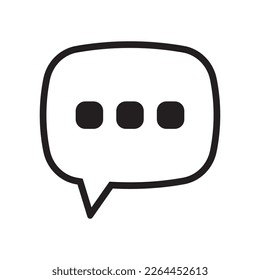Icono de conversación. Señal de discurso de burbuja. Icono de comentario. Mensaje, icono vector de burbuja de voz.