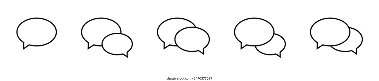 Icono de Chat. Icono de habla de burbuja. Icono de globo de diálogo.