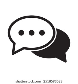 Icono de chat. Icono de discurso de burbuja de conversación. Icono de globo de diálogo.