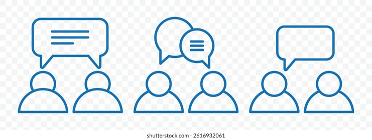 Chat Icon. Talk icon. Conversation, communication user vector icon. Speech bubble symbol for your web site design, logo, app, UI. Vector illustration