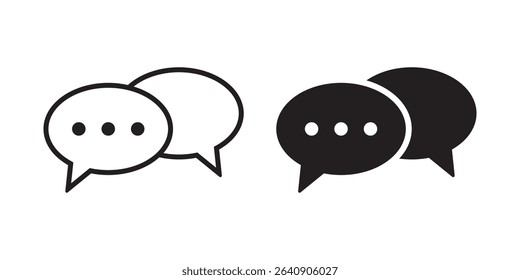 Chat icon. Talk speech bubble icon.