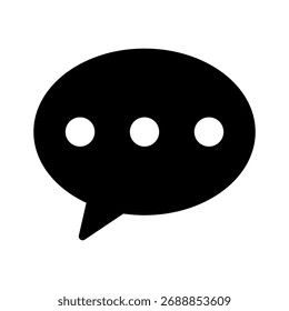 Icono de chat e icono de conversación. Icono de la burbuja del discurso en estilo sólido.