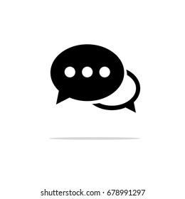 Chat Icon. Texting Symbol. Flat Design. Vector Illustration.