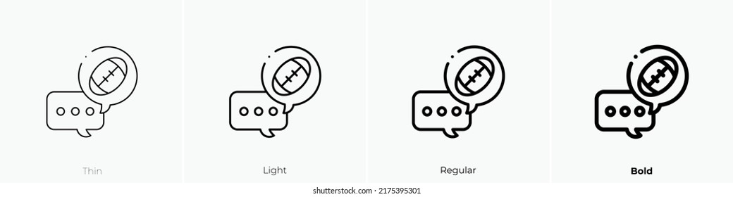 chat icon. Thin, Light Regular And Bold style design isolated on white background