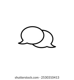 Chat Icon Thin line art isolated