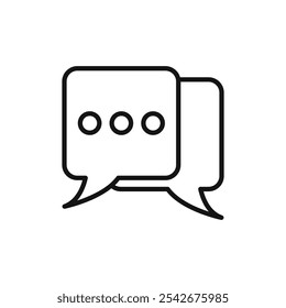 Chat-Symbol Dünne Linienkunst einzeln