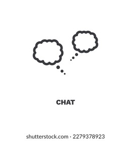 chat icon. Thin line chat icon from artificial intellegence collection. Outline vector isolated on white background. Editable chat symbol can be used web and mobile