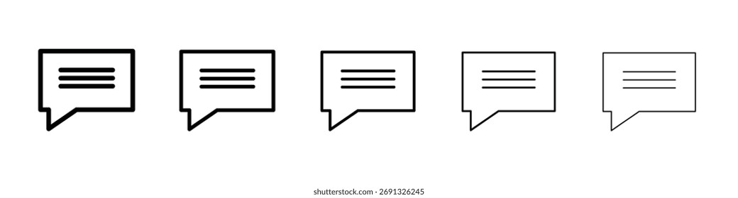 Icono de chat. Colección de iconos de línea delgada para Web ui.