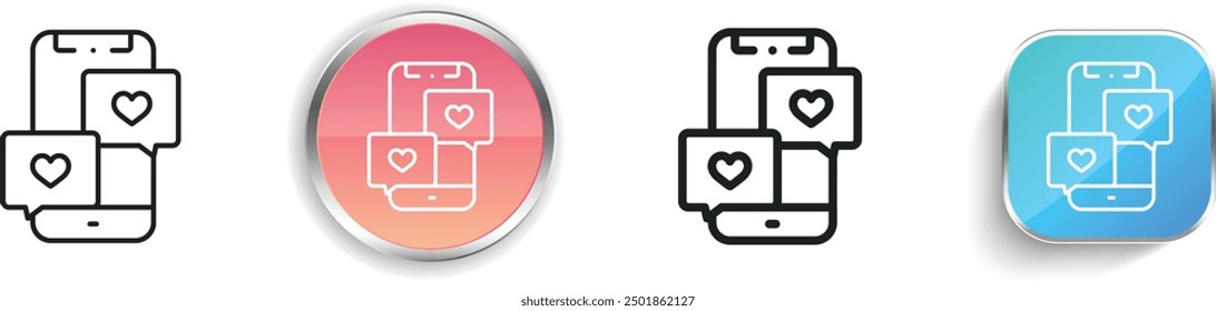 chat icon. Thin Linear, Regular and Button Style Design Isolated On White Background