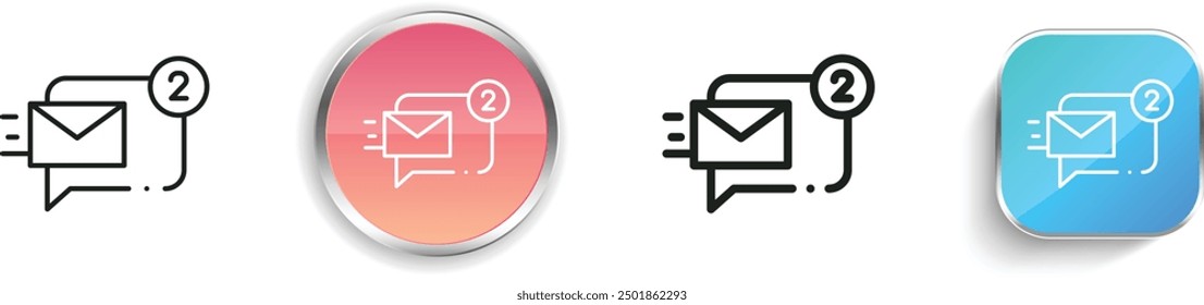 chat icon. Thin Linear, Regular and Button Style Design Isolated On White Background