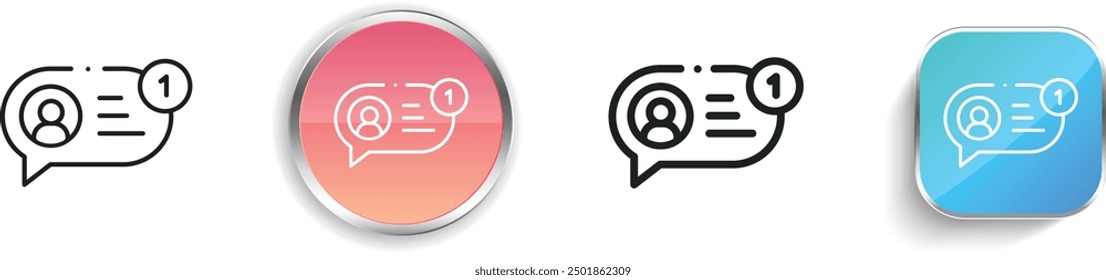 chat icon. Thin Linear, Regular and Button Style Design Isolated On White Background