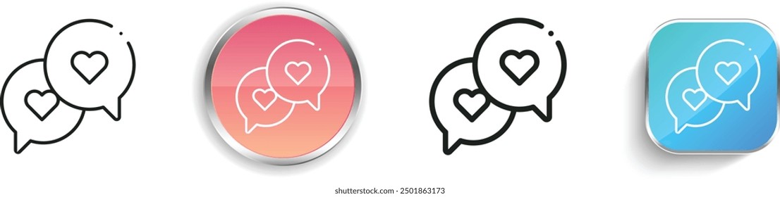 chat icon. Thin Linear, Regular and Button Style Design Isolated On White Background