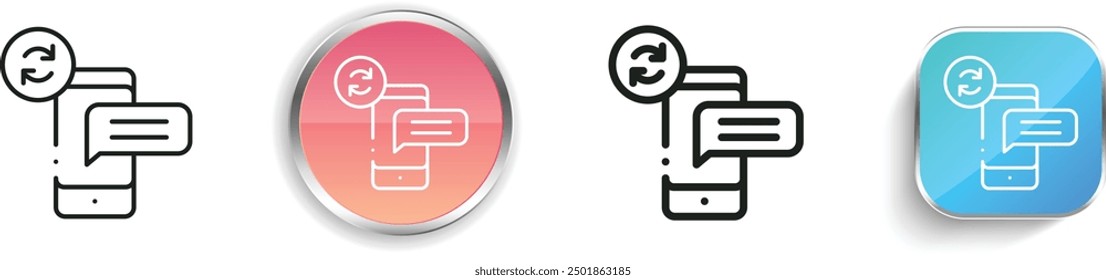 chat icon. Thin Linear, Regular and Button Style Design Isolated On White Background