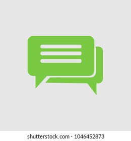 Chat Icon in trendy flat style isolated on grey background. Speech bubble symbol for your web site design, logo, app, UI. Vector illustration, EPS10.