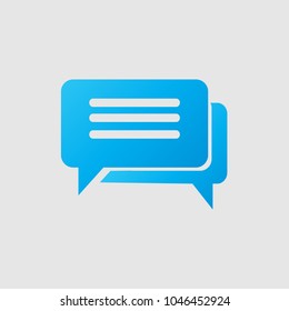 Chat Icon in trendy flat style isolated on grey background. Speech bubble symbol for your web site design, logo, app, UI. Vector illustration, EPS10.