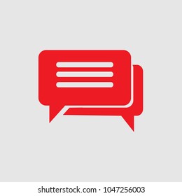 Chat Icon in trendy flat style isolated on grey background. Speech bubble symbol for your web site design, logo, app, UI. Vector illustration, EPS10.