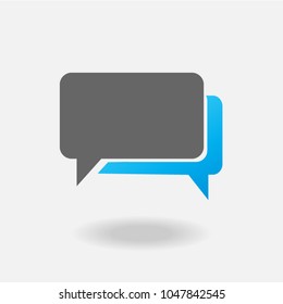Chat Icon in trendy flat style isolated on grey background. Speech bubble symbol for your web site design, logo, app, UI. Vector illustration, EPS10.