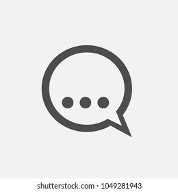 Chat Icon in trendy flat style isolated on grey background. Speech bubble symbol for your web site design, logo, app, UI. Vector illustration, EPS10.