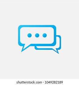 Chat Icon in trendy flat style isolated on grey background. Speech bubble symbol for your web site design, logo, app, UI. Vector illustration, EPS10.