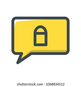 Chat Icon in trendy flat style isolated on grey background. Speech bubble symbol for your web site design, logo, app