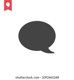 Chat Icon in trendy flat style isolated on grey background. Speech bubble symbol for your web site design, logo, app, UI.