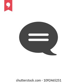 Chat Icon in trendy flat style isolated on grey background. Speech bubble symbol for your web site design, logo, app, UI.