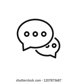 Chat Icon in trendy flat style isolated on grey background. Speech bubble symbol for your web site design, logo, app, UI. Vector illustration, EPS10.