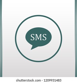 Chat Icon in trendy flat style isolated on grey background