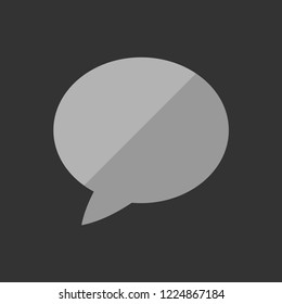 Chat Icon in trendy flat style isolated on grey background.