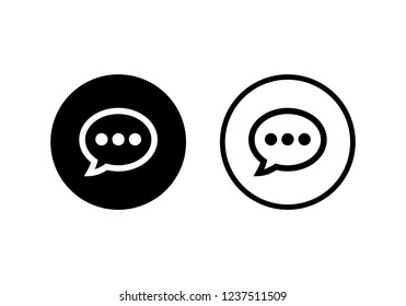 Chat Icon in trendy flat style isolated on white background. Speech bubble symbol for web design