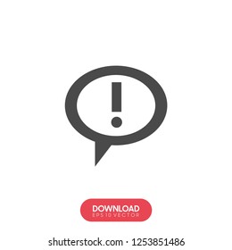 Chat Icon in trendy flat style isolated on grey background. Speech bubble symbol for your web site design, logo, app, UI. Vector illustration, EPS10.