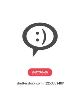 Chat Icon in trendy flat style isolated on grey background. Speech bubble symbol for your web site design, logo, app, UI. Vector illustration, EPS10.