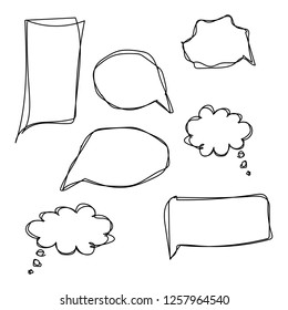 Chat Icon in trendy flat style isolated on white  background. Speech bubble symbol for your web site design, logo, app.