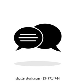 Chat icon in trendy flat style. Speech bubble symbol for your web site design, logo, app, UI Vector EPS 10. - Vector
