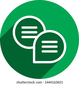 Chat icon in trendy flat style. Speech bubbles icon. Conversation and chatting symbol for perfect mobile and web UI design.