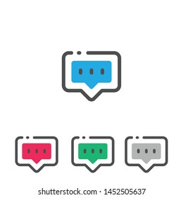 Chat Icon in trendy flat style isolated on grey background. Speech bubble symbol for your web site design, logo, app, UI. Vector illustration, EPS10.