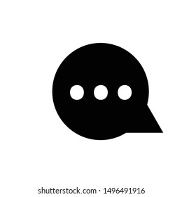 Icono de chat en estilo plano moderno aislado en fondo gris. El discurso de mensajes burbuja chat.  Plantilla de diseño de burbujas de imágenes vectoriales para chat de mensajería