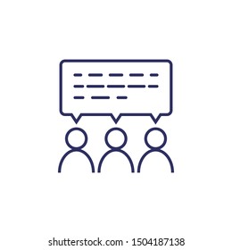Chat Icon in trendy flat style isolated on grey background. Speech bubble symbol for your web site design, logo, app, UI. Vector illustration