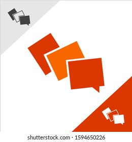 Chat Icon in trendy flat style isolated on white background. Speech bubble symbol for your web site design in orange, logo, app, UI. Vector illustration, EPS10.