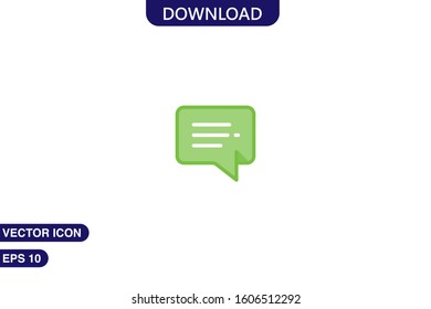 Chat icon in trendy flat style isolated on white background vector illustration