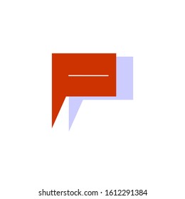 Chat Icon in trendy flat style isolated