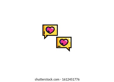 Chat  icon in trendy flat style isolated on white background vector illustration