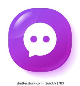 Icono de chat en estilo plano moderno