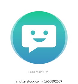 Chat Icon in trendy flat style