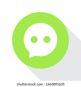 Icono de chat en estilo plano moderno
