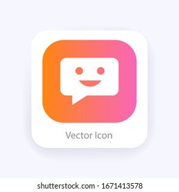Chat Icon in trendy flat style
