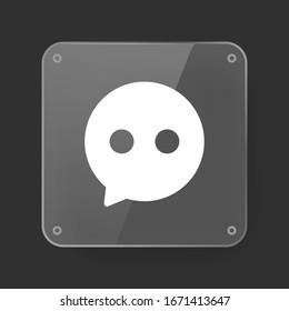 Icono de chat en estilo plano moderno
