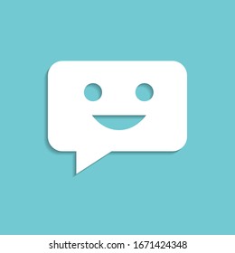 Icono de chat en estilo plano moderno